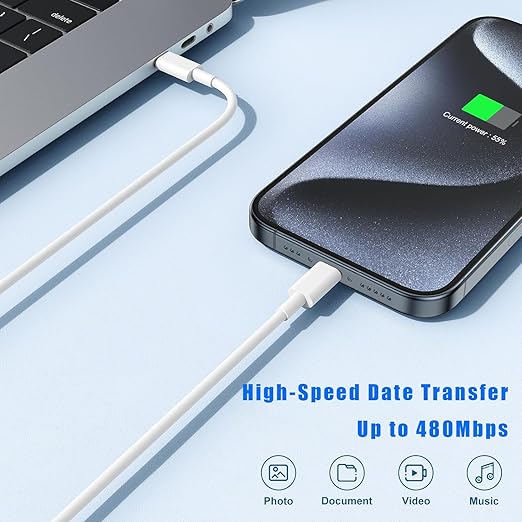 USB C Charger for iPhone 16 Fast Charging,2 Pack 20W Type C Apple Wall Charger Block with 2Pack 10 Foot Extra Long 60W USB C to C Cable Cord for iPhone 16/16Pro/15,iPad Pro 12.9/11,Air 5/4, Mini