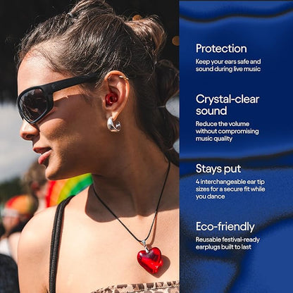 Tomorrowland x Loop Experience 2 Earplugs – Stylish Hearing Protection for Concerts & Festivals, Live Music, Nightlife & Musicians – 17dB Noise Reduction Ear Plugs (High-Fidelity) – Limited Edition