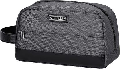 WITZMAN Toiletry Bag for Men Women Lightweight Hanging Travel Bathroom Bag Water-resistant Dopp Kit Shaving Bag Cosmetic bag （B692 Silvery Grey）