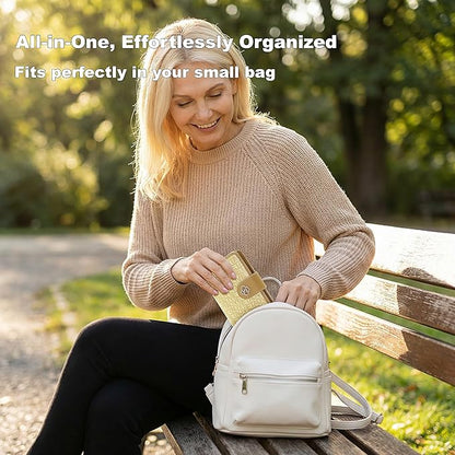 Passport Holder for Travel, RFID Blocking Leather Airtag Wallet for Women Men, Large Passport Cover Essentials Gift, Tickets, Cash, Photo, Sim Card Pen Slot - Apricot