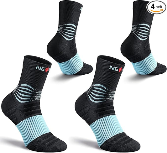 NEENCA Medical Compression Socks—2 Pairs, Ankle Socks for Injury Recovery, Pain Relief, Swelling, Sport Protection 20-30 mmHg