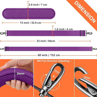 ZINZ 60 Inch Shoulder Strap with Removable Ultra-Thick Pad, Adjustable Buckles Shoulder Crossbody Strap for Luggage Bag