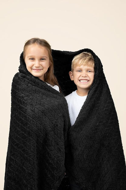 EverSnug Premium Travel Blanket Pillow - Soft 2 in 1 Airplane Blanket with Soft Bag Pillowcase, Hand Luggage Sleeve and Backpack Clip (Black)