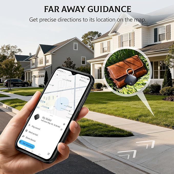 2025 Upgraded 【Google MFG Certified】 Air Tracker for Android 4 Pack, Tracker Tags Item Finder Works with Google’s Find Hub, Air Tracking Device Locator, Smart Tag for Keys, Luggage, Bag, Suitcases