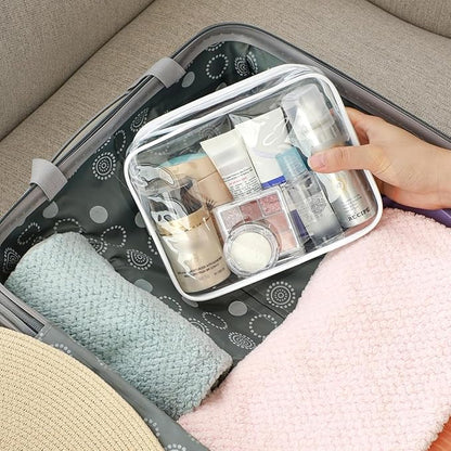 DUSLANG 17 Inch Laptop Backpack for Travel Water Resistant College Backpack for Women Laptop Bag with USB Charging Port and Clear Toiletry Bag Work Backpack,Beige A