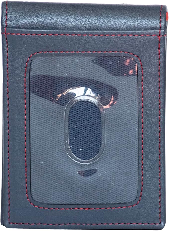 Nautica Men's Slim Wallet | Card Case | RFID Blocking | ID Window | Minimalist | Lightweight | Genuine Leather