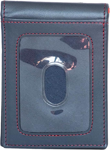 Nautica Men's Slim Wallet | Card Case | RFID Blocking | ID Window | Minimalist | Lightweight | Genuine Leather