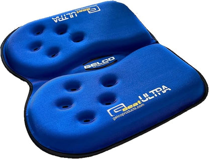 GSeat Ultra Orthopedic Gel and Foam Seat Cushion - for Coccyx, Back, Tailbone, Prostate, Postnatal, and Sciatica Pain/Discomfort - Office, Car, Chair, Travel (Royal Blue)