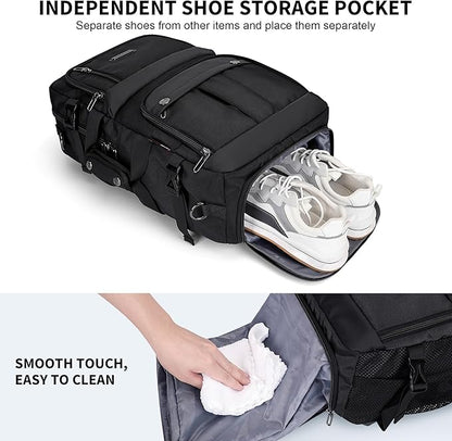 WITZMAN Carry on Travel Backpack for Men Women Laptop Backpack with USB Charging Port Airline Approved(B683 Classic Black)