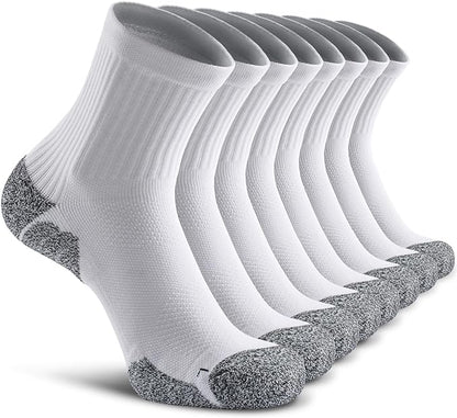 CWVLC Cushioned Compression Sport Quarter Socks for Men Women Youth