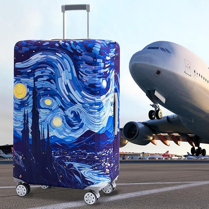 Travelkin Luggage Covers For Suitcase Tsa Approved,Suitcase Cover Protector Fit 18-32 Inch Luggage (Galaxy, S)