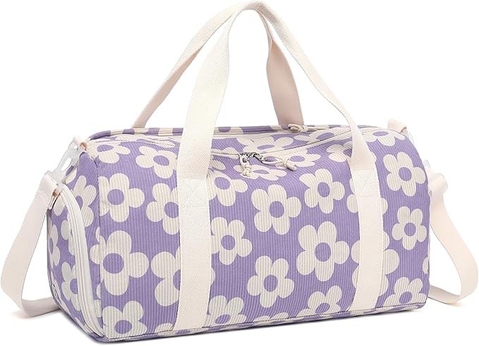 BLUBOON Duffle Bag Girls Kids Cute Gym Bag with Shoes Compartment & Wet Separation Waterproof Sports Overnight Travel Bag