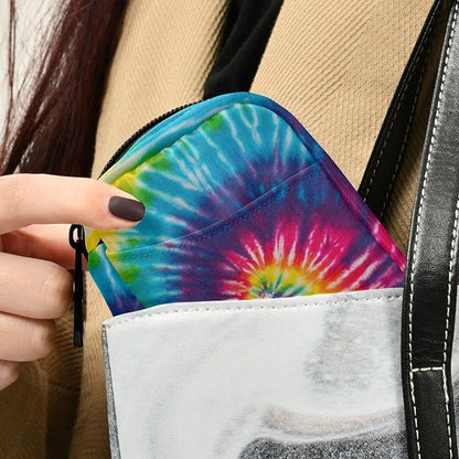 Fustylead Abstract Swirl Design Tie Dye Pill Organizer and Storage Weekly with Zipper, Removable Pill Box Portable Medicine Organizer for Vitamin Fish Oil Supplement