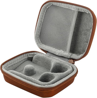 Linsoul ZiiGaat PELLEPOD Leather Earbud Case, Waterproof IEM Storage Box, Hard Carrying Bag, Protective Storage Box, Fit for Earphone ZS10 Pro, Zero: 2, EM6L, EW300, SuperMix 4, Orchestra Lite (Brown)