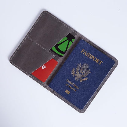 INCARNE US Leather Passport Holder for Travel - Passport Case - Passport Wallet for Men - Passport Cover for Women Sleeve Protector - Travel Essentials Vacation Luggage Travel Gifts - Vintage Gray