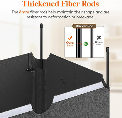 Lifewit 145L Laundry Basket with Lid, Large Laundry Hamper with Plastic Handles and Removable Bag, Foldable Tall Dirty Clothes Hampers for Laundry for Laundry Room, Bedroom, Bathroom, Dorm, Dark Gray