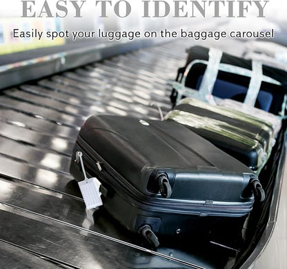 50 Pack Luggage Tags for Suitcases, Airplane Travel Essentials for Flying, International Travel Must Haves, and Luggage Accessories by Sodsay