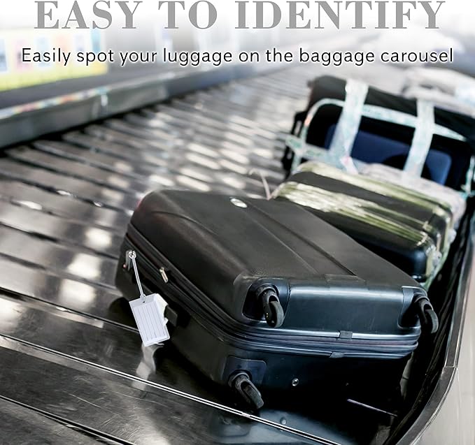 30 Pack Luggage Tags for Suitcases, Airplane Travel Essentials for Flying, International Travel Must Haves, and Luggage Accessories by Sodsay