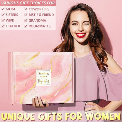 Birthday Gifts for Women Self Care Gifts Get Well Soon Gifts, Rose Relaxing Spa Gifts Basket Care Package w/ Flannel Blanket 40 OZ Tumbler, Christmas Gifts for Mom Wife Grandma Friends Sisters Her