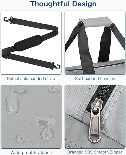 80L Large Duffle Bag for Travel, Urtala 26” Travel Duffle Bag for Men and Women, Foldable Traveling Duffel Bags with Shoes Compartment, Waterproof and Tear Resistant (Gray)