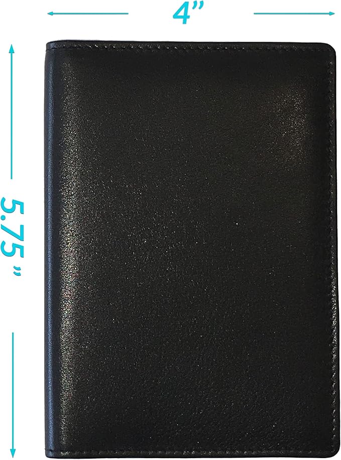 Personalized Monogrammed Black Leather RFID Passport Wallet