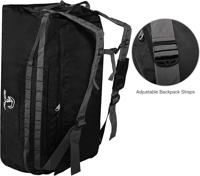 REDCAMP 85L/120L/140L Foldable Duffle Bag with Wheels, Large Travel Duffel Bag