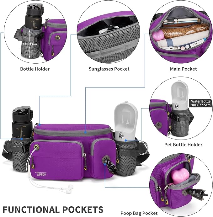 TUDEQU Hiking Fanny Pack for Men Women Large Hiking Waist Packs Mens Fanny Pack Crossbody Waist Bag for Men for Travel