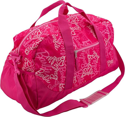 Barbie Duffle Bag, 16 inch Travel Sleepover Weekender Bag for Girls, Purple Dance Bag
