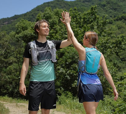 MARCHWAY Soft Hydration Flask with Wide Mouth, 300ml/500ml Collapsible TPU Water Bottle, Leakproof Portable Flexible for Running, Hiking, Cycling, Climbing, Gym, Travel (2pcs Grey 500ml)