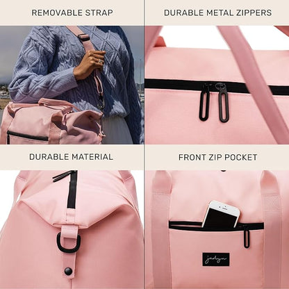 Jadyn Lola Travel Bag, Weekender/Overnight Duffel, Gym Tote Bag for Women, Men