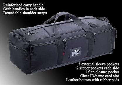 Large Military Duffle Bag Tactical Gear Load Out Bag Deployment Cargo Bag Travel Sports Equipment Duffel Luggage Bag with Backpack Straps 90L