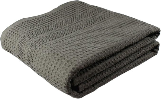 GILDEN TREE Waffle Bath Sheet Large Bath Towels Quick Dry Thin Body Towels, 40x80 Oversized Bath Towels for Adults, Classic Style (Stone)