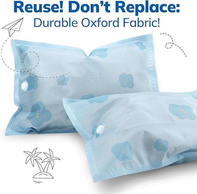 Umimile Vacuum Storage Bags for Travel with Electric Pump, Reusable Travel Vacuum Bags, Space Saver Bags for Luggage, Suitcases and Backpack (2PC + PUMP)