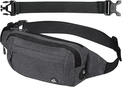 WATERFLY Fanny Pack Waist Bag: Small Hip Pouch Bum Bag Fannie Pack Phanny Fannypack Waistpack Bumbag Beltbag Sport Slim Fashionable for Jogging Hiking Hiker Woman Man