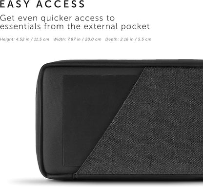 Native Union Stow Organizer – Premium Travel Tech Kit Crafted with Durable Canvas – Keep Essentials Organized with Flexible Storage & Quick-Access Pocket for Cables, Chargers, SIM Cards & More (Slate)