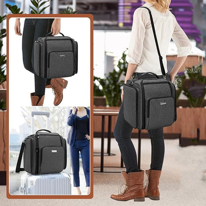 BAFASO Large Travel Toiletry Bag with 4 Removable Pouches, Multifunctional Makeup Bag Hair Bag for Toiletry and Makeup Supplies, Black