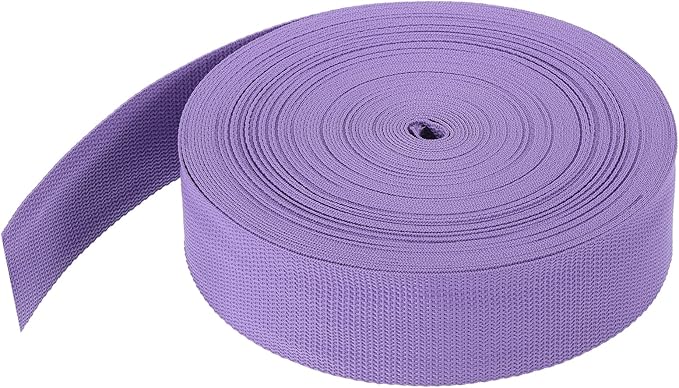 MECCANIXITY Lightweight Polypropylene Webbing Strap 2" 25 Yard Backpack Strapping Band Lavender Purple for Outdoor Luggage Cargo Straps