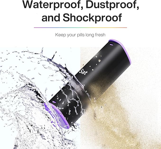 Weekly Pill Organizer 2 Times a Day - Am Pm Pill Box 7 Day, Large Twice Medicine Pill Case for Daily Medication, Vitamins, Fish Oils, Supplements Portable Week Pill Holder Container, Opaque Black