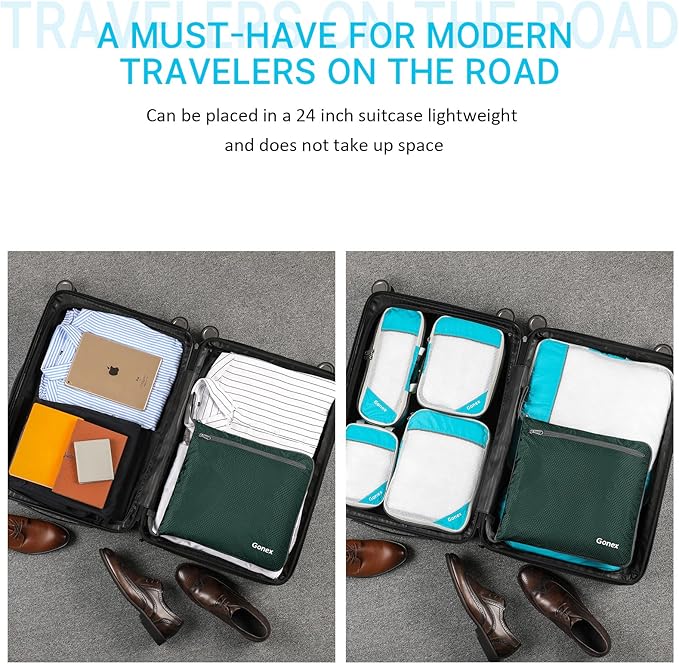 Gonex 40L 60L 80L 100L 150L Large Foldable Travel Duffle Bag with Shoes Compartment, Packable Lightweight Water Repellent Duffel Bag for Camping Gym Weekender Bag