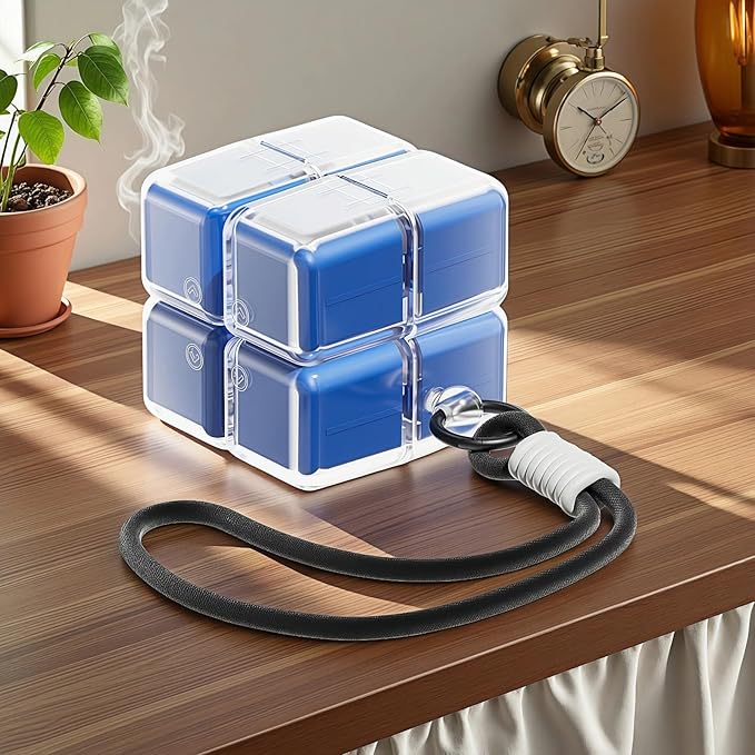 Weekly Pill Organizer, Travel 7 Day Pill Box Case with Magnetic Design, Easy Open Pill Container for 8 Compartments Portable Pill Case Medicine Holder for Vitamins Medication (Blue)