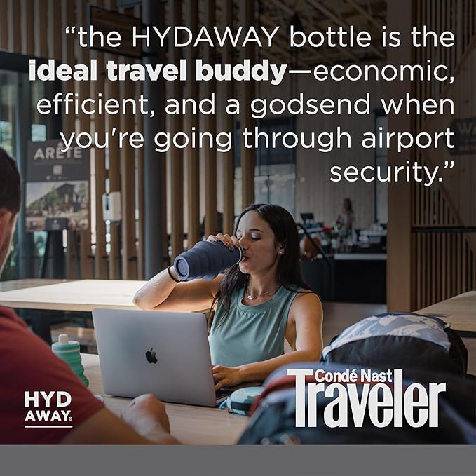 HYDAWAY 25oz Collapsible Water Bottle - BPA-Free, Leakproof, Lightweight, and Space-Saving - Perfect for Hiking, Travel, and All-Day Hydration