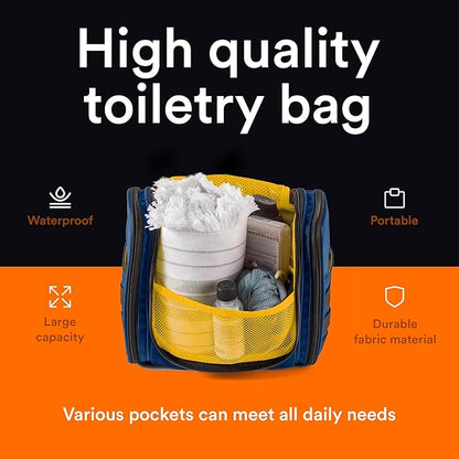 Fitdom Tactical Hanging Toiletry Bag Dopp Kit For Men & Women. Perfect For Travel & Storage for Cosmetic, Clipper, Toothbrush, Shower, Shaving & Grooming Care. Best Overnight Toiletries Organizer Case