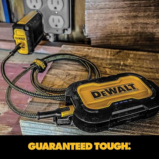 DEWALT Heavy Duty 100W USB C Cable, Jobsite 100 Watt USB C Cable, High Speed Type-C to Type-C, Fast Charge PD USBC Fast Charging Cord for iPhone 17/16/15 Plus Pro Max MacBook iPad Samsung Galaxy, 4 ft