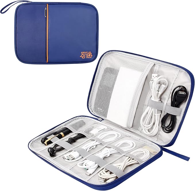 SELLYFELLY Electronics Organizer Travel Cord Organizer Case Compact Electronics Accessories Bag for Cable, Cord, Charger, Phone, Hard Drive