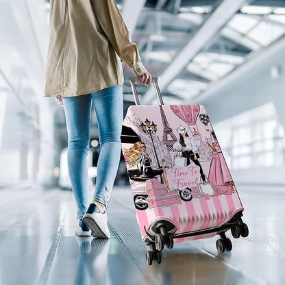Travel Luggage Cover Suitcase Protector Fits 18-32 Inch Wheel Covers PatternedTravel Related Items Flower Luggage Protector Elastic M