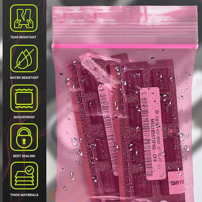 APQ Plastic Reclosable Zipper Bags, 2 x 3 Inch. Pack of 1000 Anti Static Poly Bag. Plastic Jewelry Bags. Anti Static Bag Resealable. Resealable Plastic Bags. Jewelry Poly Bags Reclosable