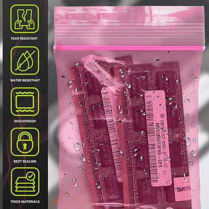 APQ Plastic Reclosable Zipper Bags, 6 x 8 Inch. Pack of 1000 Anti Static Poly Bag. Plastic Jewelry Bags. Anti Static Bag Resealable. Resealable Plastic Bags. Jewelry Poly Bags Reclosable