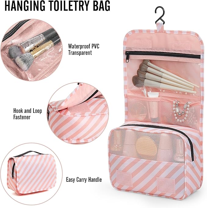 Veken 10 Set Packing Cubes for Travel Essential, Suitcase Organizer Bags in 4 Sizes, Carry-On Luggage Accessories with Large Laundry & Hanging Toiletry Bag, Must-Have for Airplane, Road Trip & Camping