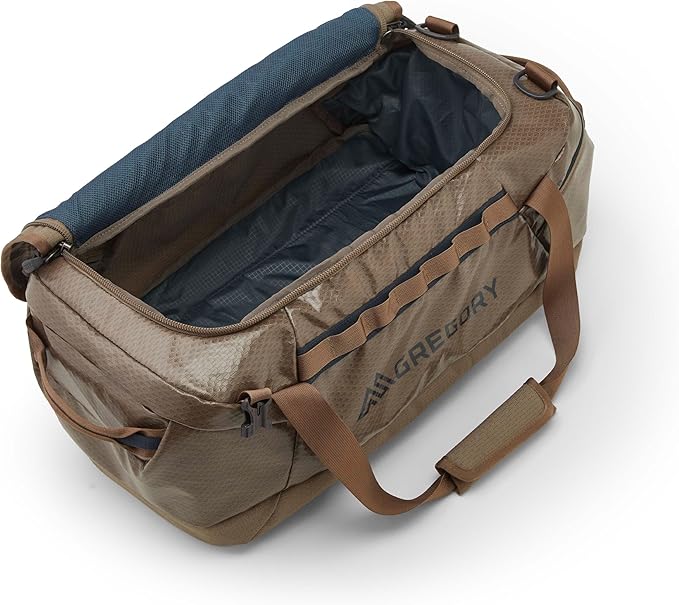Gregory Alpaca 40L Water-Resistant Adventure Travel/Gear Organization Duffel Bag with Packing Cube Included, Mirage Tan
