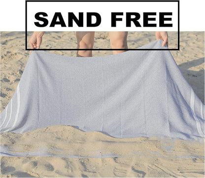 Antfuny 2 Packs Turkish Beach Towels Vacation Essentials Quick Dry Sand Free Oversized Bath Pool Swim Towel Extra Large XL Big Blanket Adult Travel Cruise Accessories Must Haves Clearance Stuff